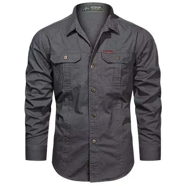 Camisa Masculina Manga Longa Militar