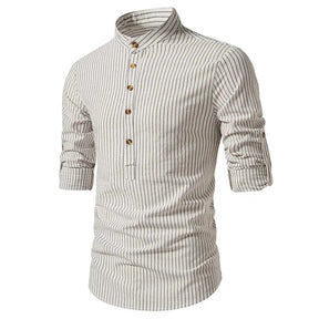 Camisa Masculina Gola Padre 100% Algodão